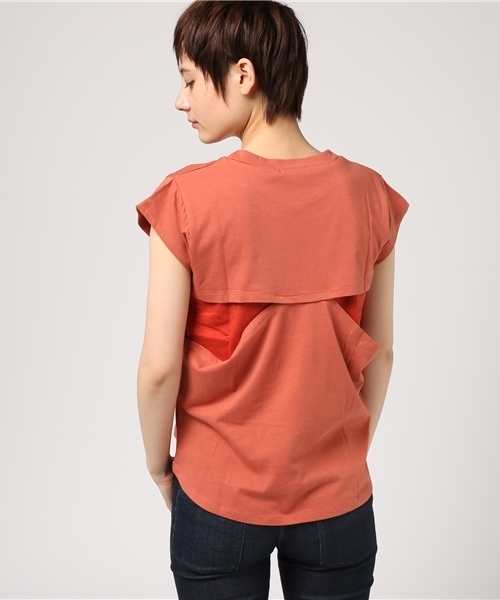 SLY（スライ）の「LAYERD BACK DESIGN TOPS（タンクトップ・レディース・ホワイト/オレンジ系その他/ブラック・FREE）」の11枚目の写真