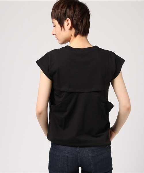 SLY（スライ）の「LAYERD BACK DESIGN TOPS（タンクトップ・レディース・ホワイト/オレンジ系その他/ブラック・FREE）」の12枚目の写真