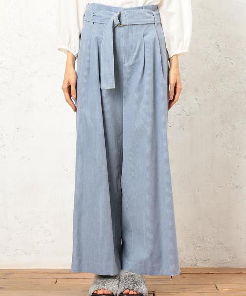 green label relaxing（グリーンレーベルリラクシング）の「CB AIRウォッシュコーデュロイ ワイドパンツ ◆（その他パンツ・レディース・ナチュラル/ベージュ/ライトブルー・36/38）」の5枚目の写真