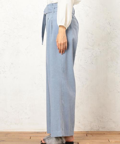 green label relaxing（グリーンレーベルリラクシング）の「CB AIRウォッシュコーデュロイ ワイドパンツ ◆（その他パンツ・レディース・ナチュラル/ベージュ/ライトブルー・36/38）」の6枚目の写真