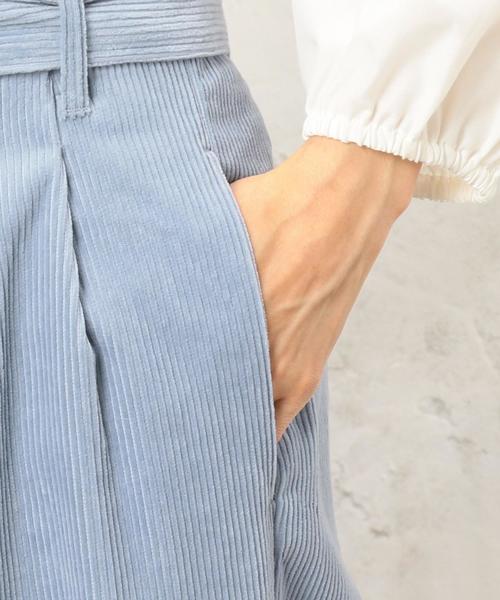 green label relaxing（グリーンレーベルリラクシング）の「CB AIRウォッシュコーデュロイ ワイドパンツ ◆（その他パンツ・レディース・ナチュラル/ベージュ/ライトブルー・36/38）」の20枚目の写真
