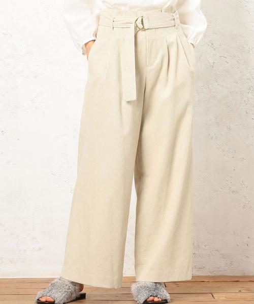 green label relaxing（グリーンレーベルリラクシング）の「CB AIRウォッシュコーデュロイ ワイドパンツ ◆（その他パンツ・レディース・ナチュラル/ベージュ/ライトブルー・36/38）」の17枚目の写真