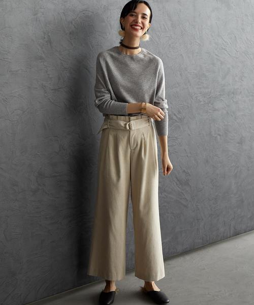 green label relaxing（グリーンレーベルリラクシング）の「CB AIRウォッシュコーデュロイ ワイドパンツ ◆（その他パンツ・レディース・ナチュラル/ベージュ/ライトブルー・36/38）」の7枚目の写真