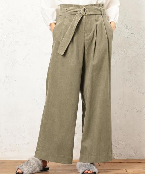 green label relaxing（グリーンレーベルリラクシング）の「CB AIRウォッシュコーデュロイ ワイドパンツ ◆（その他パンツ・レディース・ナチュラル/ベージュ/ライトブルー・36/38）」の10枚目の写真