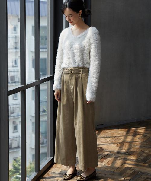 green label relaxing（グリーンレーベルリラクシング）の「CB AIRウォッシュコーデュロイ ワイドパンツ ◆（その他パンツ・レディース・ナチュラル/ベージュ/ライトブルー・36/38）」の11枚目の写真