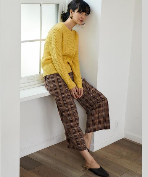 green label relaxing(グリーンレーベルリラクシング)の「CB ハミルトン アラン クルーネックニット ◆(ニット/セーター・レディース・オフホワイト/ライトグレー/ネイビー/ライトブルー/イエロー/レッド・38/40)」の14枚目の写真