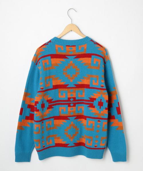 PENDLETON（ペンドルトン）の「PENDLETON(ペンドルトン)別注クルーネックニット（ニット/セーター・メンズ・コバルトブルー/ホワイト・LARGE/X-LARGE/MEDIUM/SMALL）」の3枚目の写真