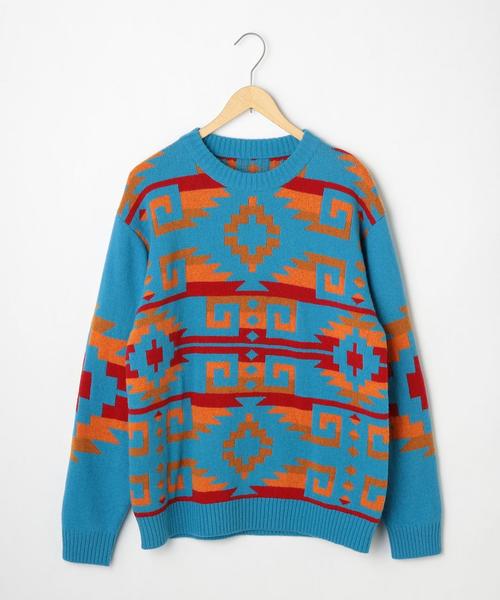 PENDLETON（ペンドルトン）の「PENDLETON(ペンドルトン)別注クルーネックニット（ニット/セーター・メンズ・コバルトブルー/ホワイト・LARGE/X-LARGE/MEDIUM/SMALL）」の6枚目の写真