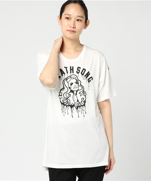 ヒステリックグラマー　RAINBOW PANDA プリント ビッグTシャツ　白 HYSTERIC GLAMOUR｜ヒステリックグラマーのTシャツ/カットソー