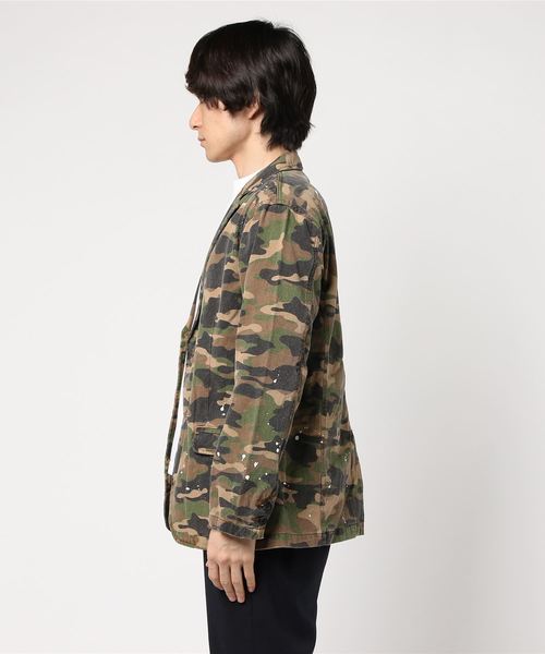 STYLEBLOCK（スタイルブロック）の「ストレッチデニムカモフラスプラッシュテーラードジャケット（テーラードジャケット・メンズ・カモフラージュ/ブルー/サックスブルー・M/XL/L）」の4枚目の写真