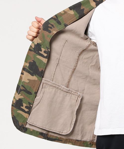 STYLEBLOCK（スタイルブロック）の「ストレッチデニムカモフラスプラッシュテーラードジャケット（テーラードジャケット・メンズ・カモフラージュ/ブルー/サックスブルー・M/XL/L）」の6枚目の写真