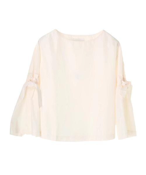 AMERICAN HOLIC（アメリカンホリック）の「・フレアリボン袖ブラウス（シャツ/ブラウス・レディース・チャコールグレー/ネイビー/オフホワイト/ライトベージュ・FREE）」の16枚目の写真