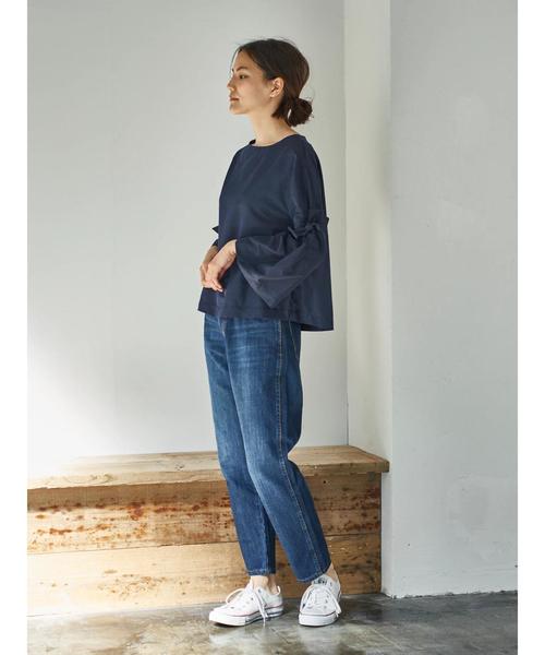 AMERICAN HOLIC（アメリカンホリック）の「・フレアリボン袖ブラウス（シャツ/ブラウス・レディース・チャコールグレー/ネイビー/オフホワイト/ライトベージュ・FREE）」の11枚目の写真