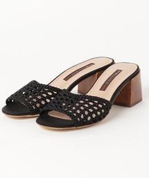 PELLICO メッシュ ブラック ハイヒールサンダル PELLICO メッシュ ブラック ハイヒールサンダル