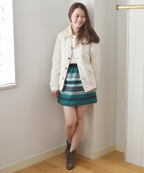 SHIPS for women（シップスフォーウィメン）の「★★LEE:コーデュロイ ランチ コート◇（その他アウター・レディース・オフホワイト/ベージュ・SMALL/MEDIUM）」の3枚目の写真