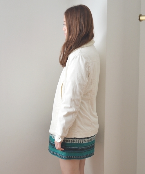 SHIPS for women（シップスフォーウィメン）の「★★LEE:コーデュロイ ランチ コート◇（その他アウター・レディース・オフホワイト/ベージュ・SMALL/MEDIUM）」の5枚目の写真