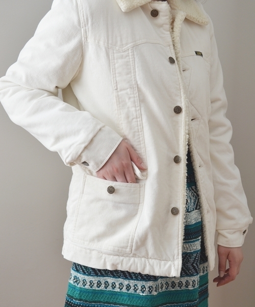 SHIPS for women（シップスフォーウィメン）の「★★LEE:コーデュロイ ランチ コート◇（その他アウター・レディース・オフホワイト/ベージュ・SMALL/MEDIUM）」の8枚目の写真