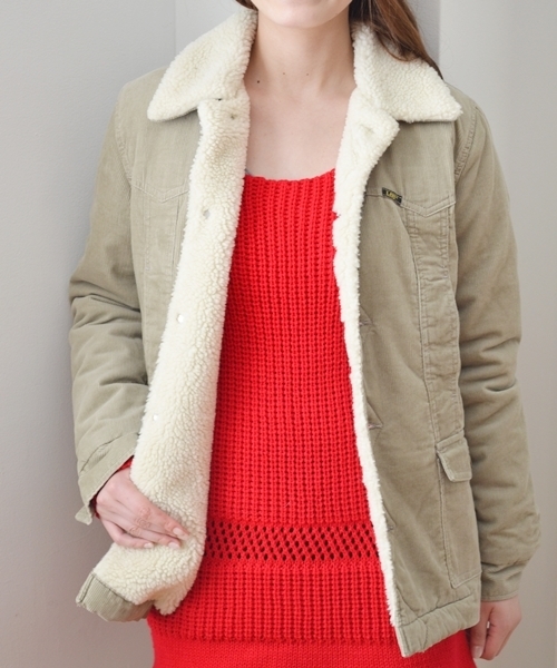 SHIPS for women（シップスフォーウィメン）の「★★LEE:コーデュロイ ランチ コート◇（その他アウター・レディース・オフホワイト/ベージュ・SMALL/MEDIUM）」の10枚目の写真