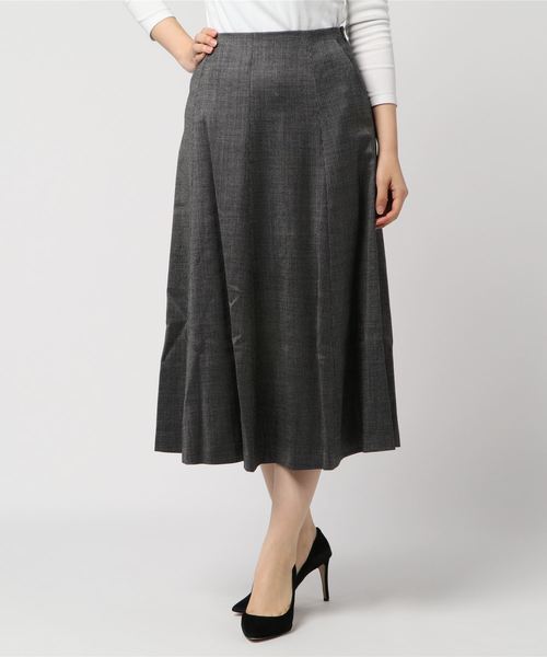 Tiara（ティアラ）の「切り替えフレアスカート（スカート・レディース・ホワイト×ブラック/キャメル/パープル・S/M）」の7枚目の写真