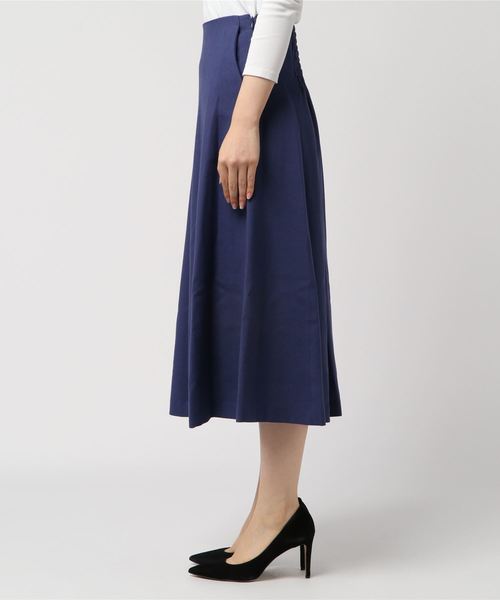 Tiara（ティアラ）の「切り替えフレアスカート（スカート・レディース・ホワイト×ブラック/キャメル/パープル・S/M）」の5枚目の写真