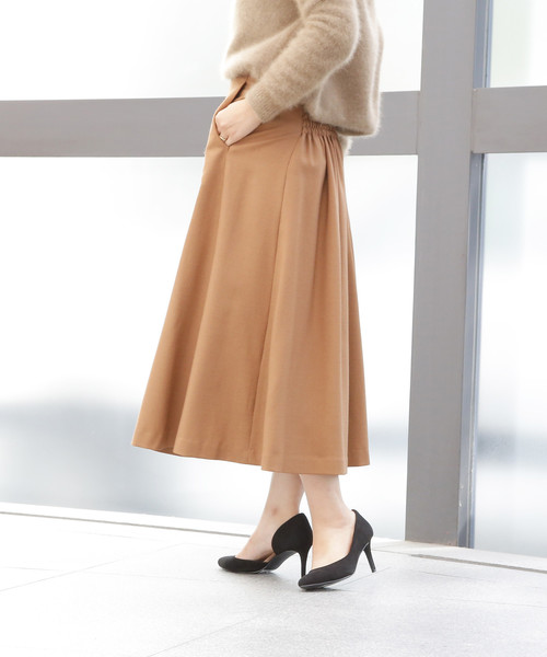 Tiara（ティアラ）の「切り替えフレアスカート（スカート・レディース・ホワイト×ブラック/キャメル/パープル・S/M）」の3枚目の写真