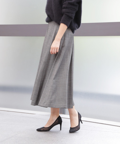 Tiara（ティアラ）の「切り替えフレアスカート（スカート・レディース・ホワイト×ブラック/キャメル/パープル・S/M）」の13枚目の写真