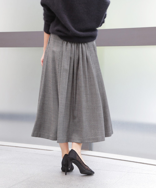 Tiara（ティアラ）の「切り替えフレアスカート（スカート・レディース・ホワイト×ブラック/キャメル/パープル・S/M）」の11枚目の写真