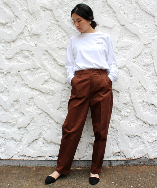 ottilie(オティーリエ)の「ハイウエストパンツ(その他パンツ・レディース・ベージュ/ブラウン/カーキ・SMALL/MEDIUM)」の8枚目の写真