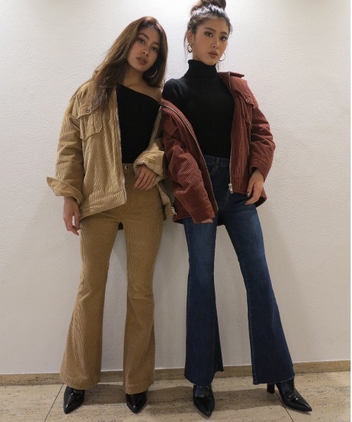 EGOIST(エゴイスト)の「コーデュロイハイウエストフレアパンツ(その他パンツ・レディース・ベージュ/カーキ・SMALL/MEDIUM/X-SMALL)」の10枚目の写真