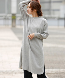 裾スリットサーマルワンピース