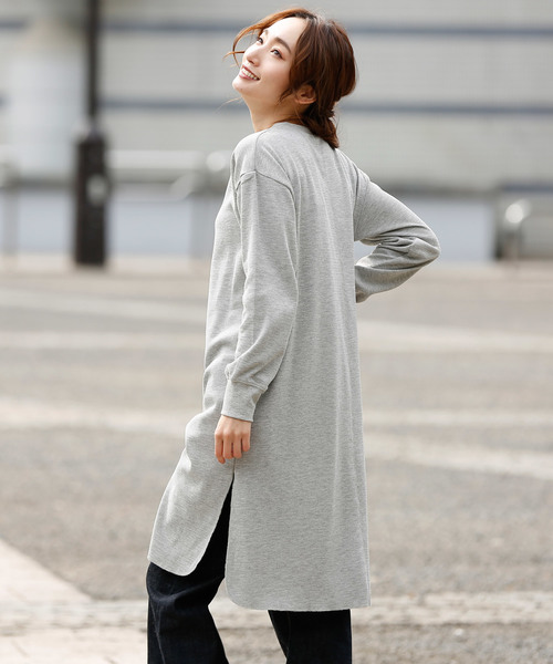 Luz Llena（ラズレナ）の「裾スリットサーマルワンピース（ワンピース・レディース・ブラック/ベージュ/グレー・MEDIUM）」の11枚目の写真