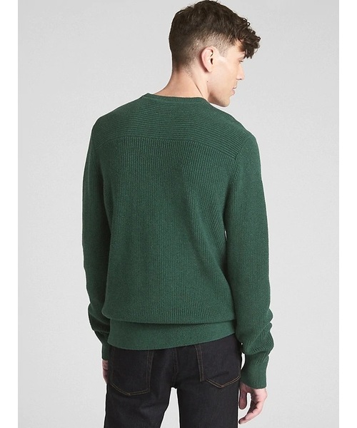 GAP（ギャップ）の「シェーカーステッチ プルオーバー クルーネックセーター（ニット/セーター・メンズ・チャコールグレー/ライトグレー/ブラック/ネイビー/グリーン/バーガンディー・S/M/L/XL/XS）」の7枚目の写真
