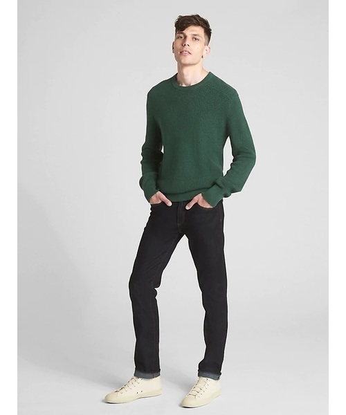 GAP（ギャップ）の「シェーカーステッチ プルオーバー クルーネックセーター（ニット/セーター・メンズ・チャコールグレー/ライトグレー/ブラック/ネイビー/グリーン/バーガンディー・S/M/L/XL/XS）」の8枚目の写真
