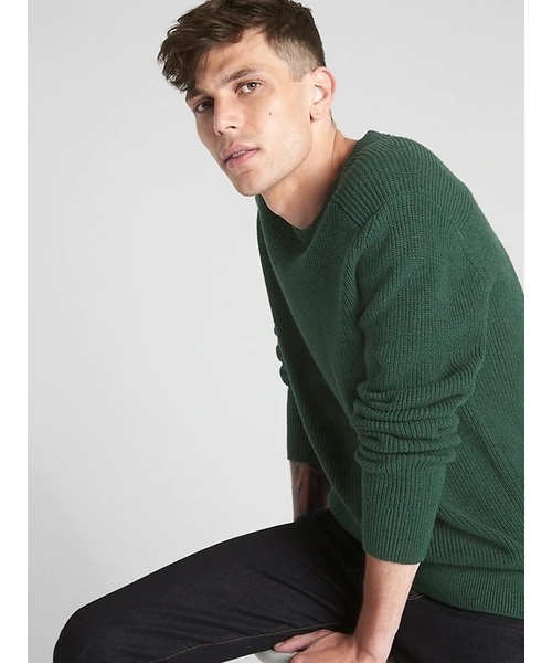 GAP（ギャップ）の「シェーカーステッチ プルオーバー クルーネックセーター（ニット/セーター・メンズ・チャコールグレー/ライトグレー/ブラック/ネイビー/グリーン/バーガンディー・S/M/L/XL/XS）」の9枚目の写真