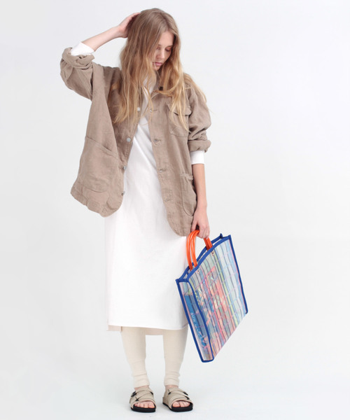 RNA-N（アールエヌエーエヌ）の「M1227 スリットロングプルオーバー（ワンピース・レディース・ネイビー/オフホワイト/ミント・MEDIUM）」の11枚目の写真