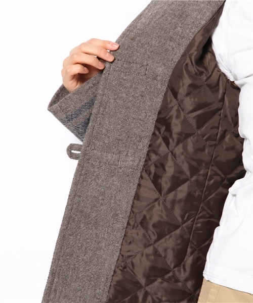 coen（コーエン）の「アンデスウールラインダッフルコート（ダッフルコート・レディース・グレー/ダークブラウン・MEDIUM/LARGE）」の10枚目の写真