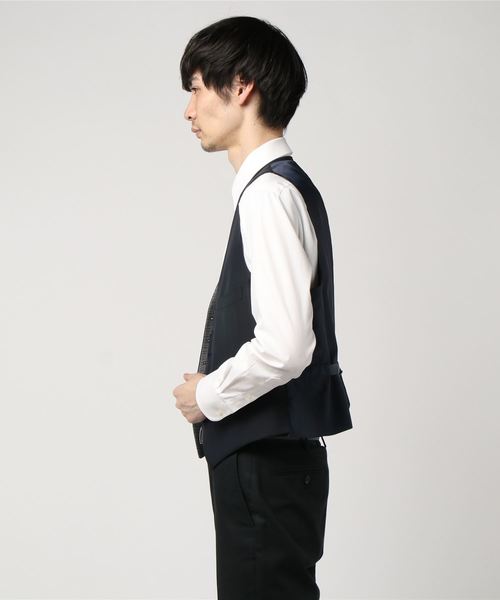 THE SUIT COMPANY（ザ・スーツカンパニー）の「<FORMAL>リバーシブルジレ（ベスト・メンズ・ネイビー・SS/S/M/L/LL/3L）」の4枚目の写真