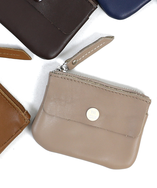 THE CASE(ザケース)の「【THE CASE】KEY&COIN MINIMAL LEATHER WALLET(コインケース/札入れ)」|ベージュ