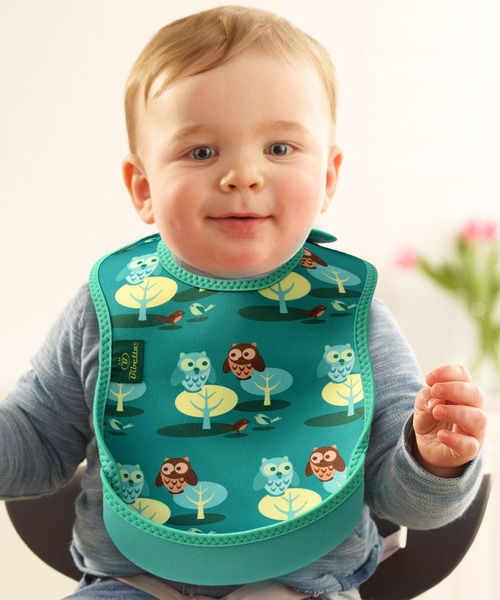 Bibetta（ビベッタ）の「【Bibetta/ビベッタ】ウルトラビブ（マグ/哺乳瓶/お食事グッズ・キッズ・ターコイズブルー/ブルー/グリーン/ライトピンク/ピンク系その他/ブルー系その他/グリーン系その他/ピンク系その他2/グリーン系その他2/スモークピンク/ライトグリーン・ONE SIZE）」の4枚目の写真