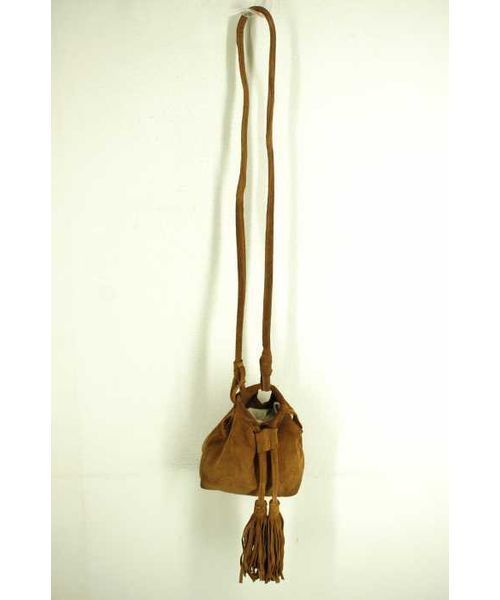 bino! 2008年 SPRING ブランド古着】スウェード フリンジ ミニショルダー（ショルダーバッグ