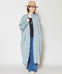 【チャイハネ】yul バンドカラーシャツワンピース