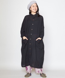 【チャイハネ】yul バンドカラーシャツワンピース