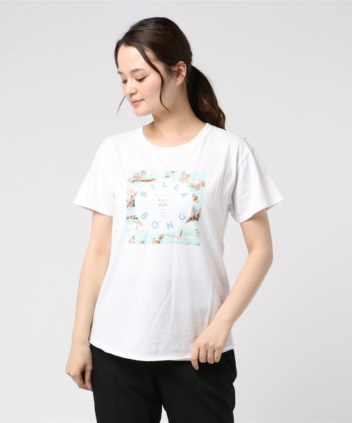 BILLABONG(ビラボン)の「半袖Tシャツ BILLABONG AJ013-224(Tシャツ/カットソー・レディース・レッド/イエロー/ミント・M/L)」の1枚目の写真