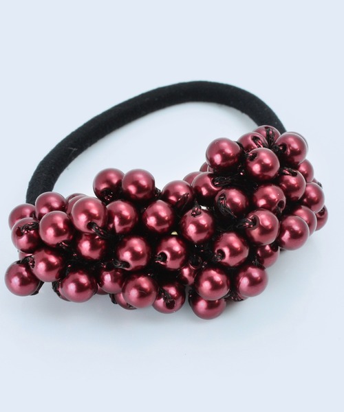 florist（フローリスト）の「小粒パールモチーフヘアゴム（ヘアゴム・レディース・ホワイト/ネイビー/ゴールド/シルバー/レッド・FREE）」の3枚目の写真
