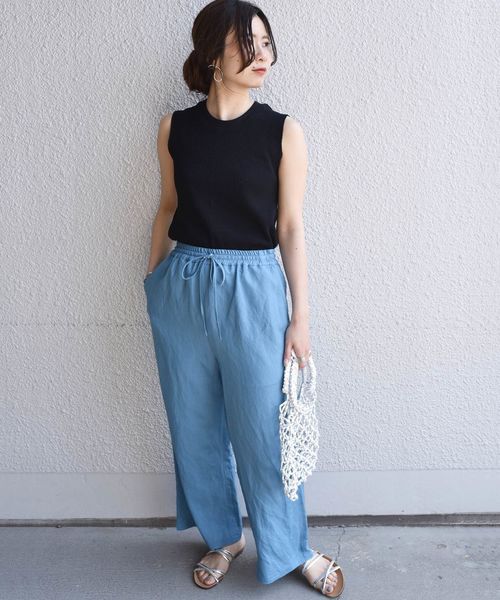 Khaju(カージュ)の「Khaju:リラックスイージーパンツ◆(その他パンツ・レディース・オフホワイト/カーキ/ライトブルー・ONE SIZE)」の12枚目の写真