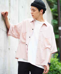 WEGO | WEGO/カラーステッチビッグ5分袖シャツ(シャツ/ブラウス)