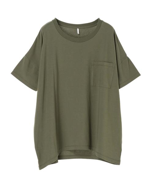 AMERICAN HOLIC(アメリカンホリック)の「ポケット付ドロップショルダーカットプルオーバー*(Tシャツ/カットソー・レディース・ブラック/チャコールグレー/ベージュ/カーキ/オフホワイト・M/L)」の13枚目の写真