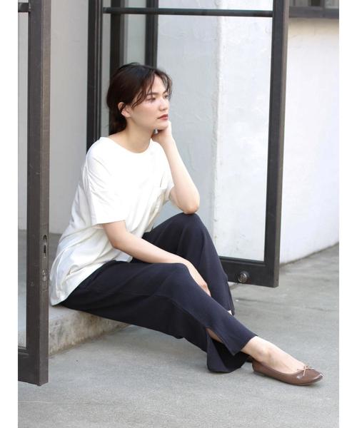 AMERICAN HOLIC(アメリカンホリック)の「ポケット付ドロップショルダーカットプルオーバー*(Tシャツ/カットソー・レディース・ブラック/チャコールグレー/ベージュ/カーキ/オフホワイト・M/L)」の11枚目の写真