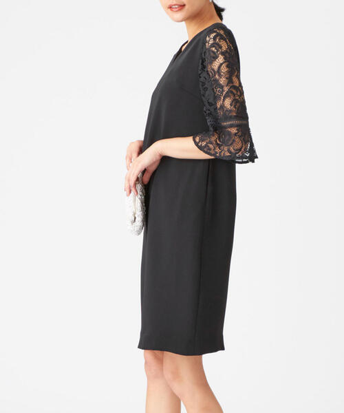 商品詳細 P 袖フレアvネック Iラインワンピース Outlet アウトレット 公式通販