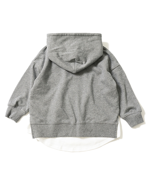 devirock（デビロック）の「スウェットレイヤード長袖プルパーカー（パーカー・キッズ・ブラック/杢グレー/グリーン系その他/パープル系その他/キャメル/ダークベージュ・100cm/110cm/120cm/130cm/140cm/150cm/160cm）」の11枚目の写真